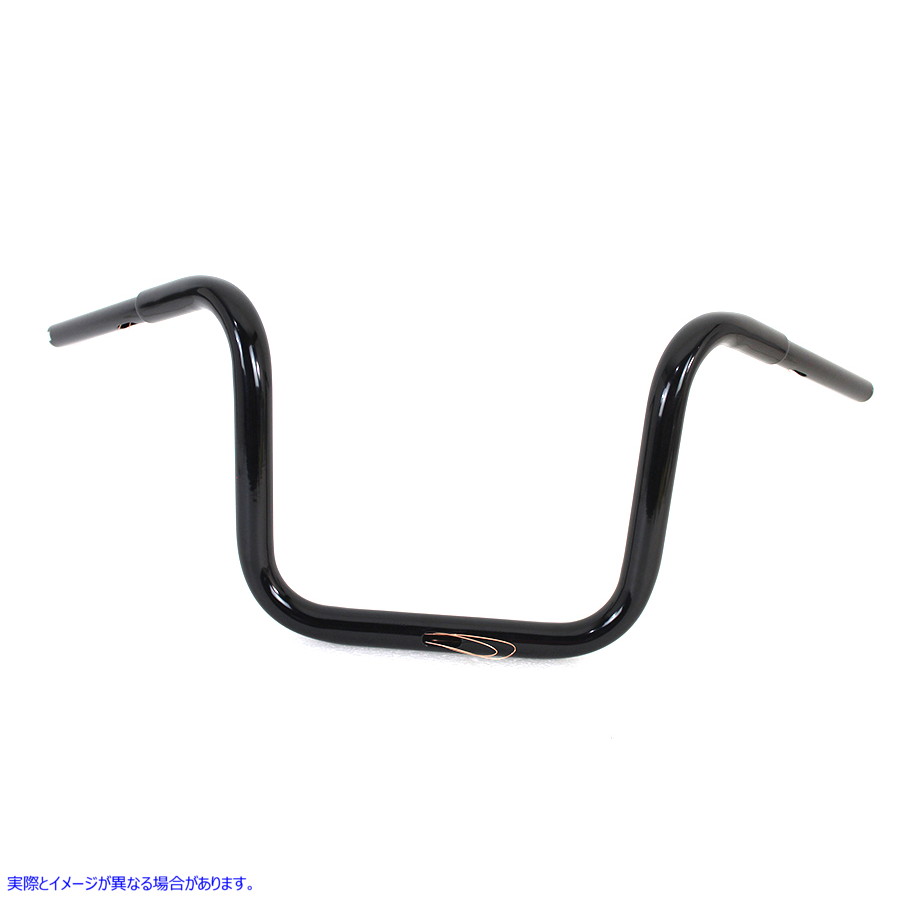 25-0192 14 インチ ファット エイプ ハンドルバー インデント ブラック 取寄せ Vツイン 14 inch Fat Ape Handlebar with Indents