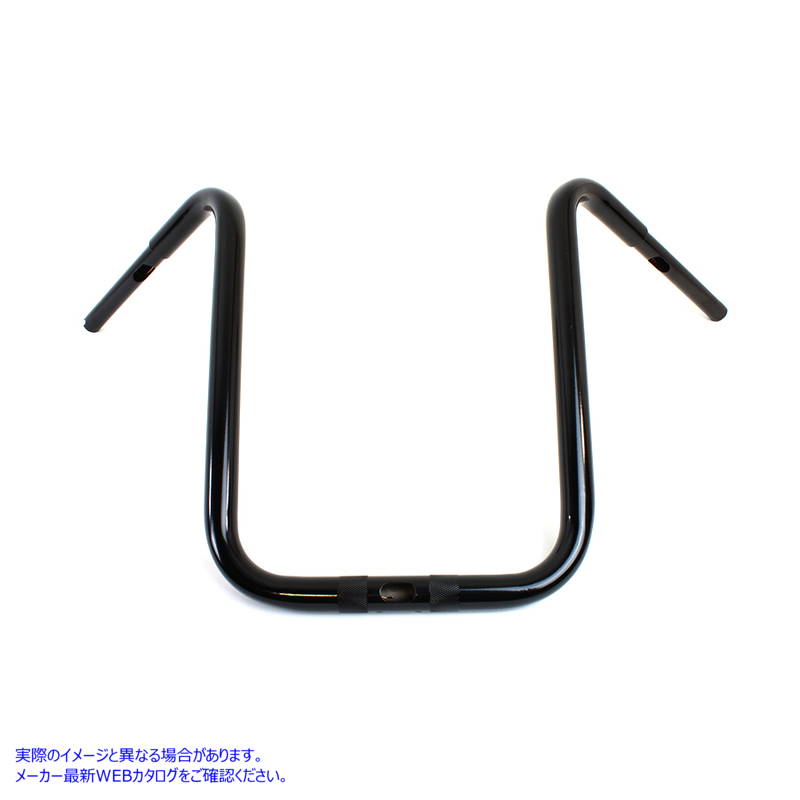 25-0194 16 インチ ファット エイプ ハンドルバー インデント ブラック 取寄せ Vツイン 16 inch Fat Ape Handlebar with Indents