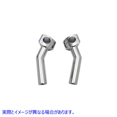 25-0215 1 インチ プルバック ライザー セット クローム 取寄せ Vツイン 1 inch Pullback Riser Set Chrome (検索用／