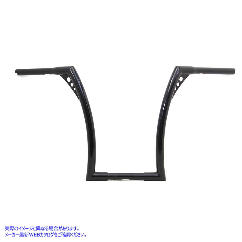 25-0461 インデント付き 17 インチ ブラック Z バー ハンドルバー 取寄せ Vツイン 17 inch Black Z-Bar Handlebar with Indents