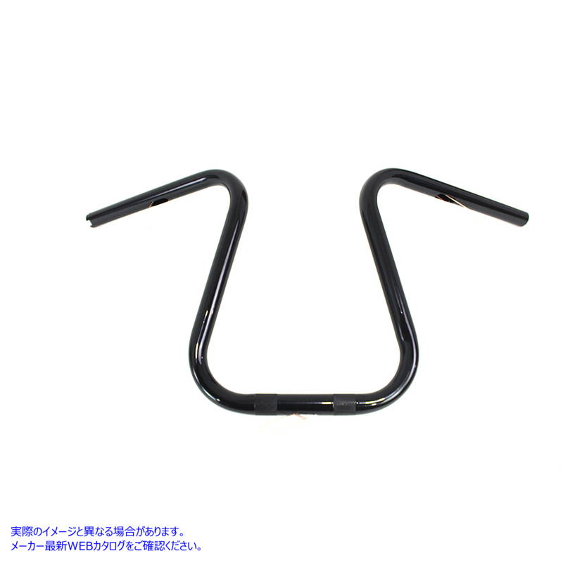 25-0492 インデント付きブラック 1 インチルーピーハンドルバー 取寄せ Vツイン Black 1 inch Loopy Handlebar with Indents (検