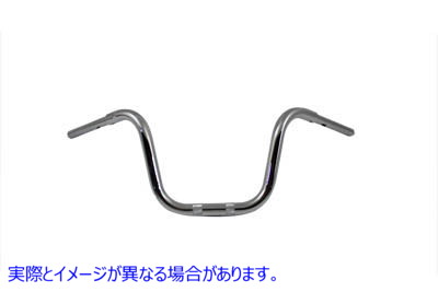 25-0554 10 インチ ミニ エイプ ハンガー ハンドルバー インデント クローム 取寄せ Vツイン 10 inch Mini Ape Hanger Handlebar