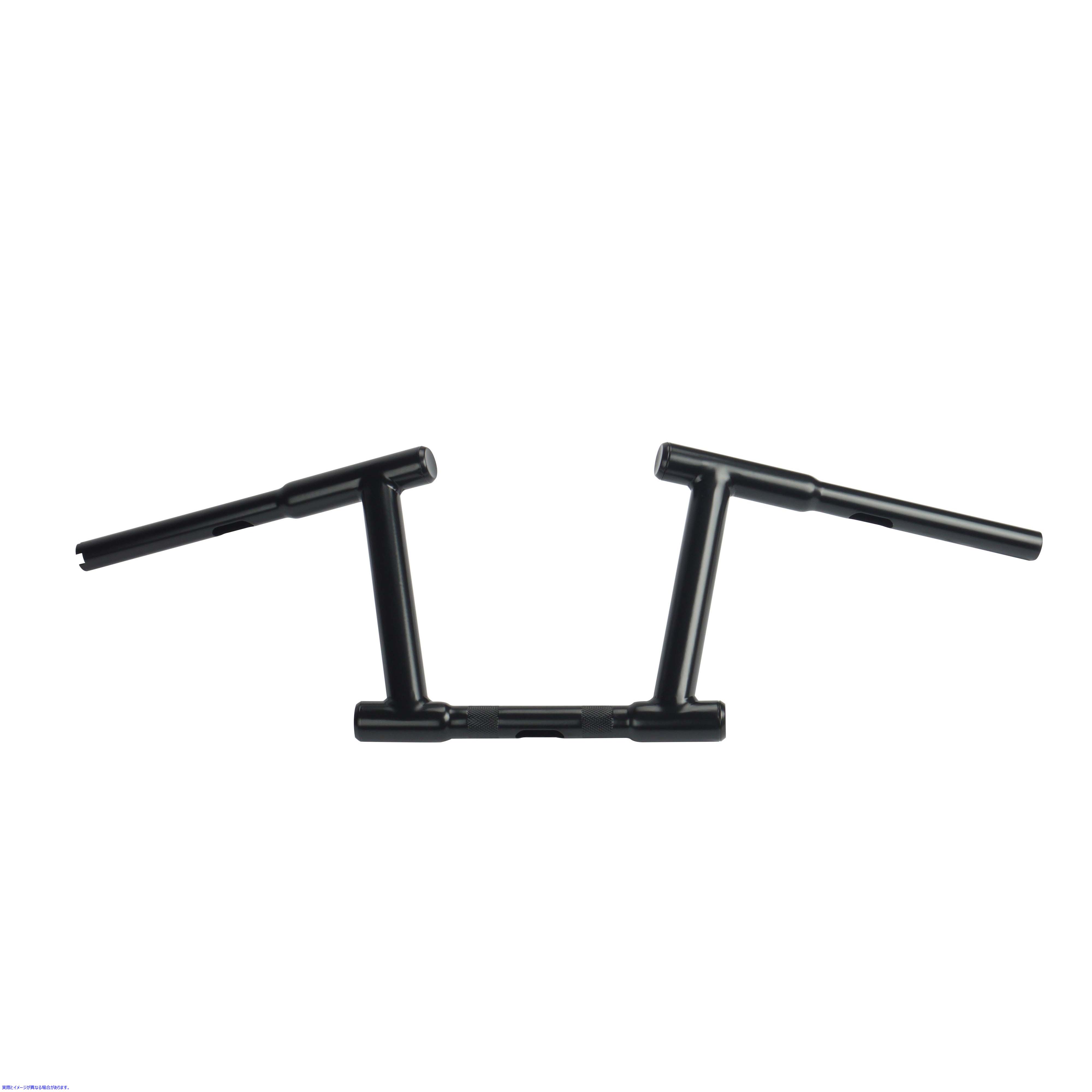 25-0568 インデント付き 8 インチ Z-Bar レーシング ハンドルバー ブラック 取寄せ Vツイン 8 inch Z-Bar Racing Handlebar with
