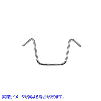 25-0576 14 インチ エイプ ハンガー ハンドルバー インデント クローム 取寄せ Vツイン 14 inch Ape Hanger Handlebar with Inde