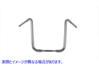 25-0585 17 インチ エイプ ハンガー ハンドルバー (インデント付き) 取寄せ Vツイン 17 inch Ape Hanger Handlebar with Indents