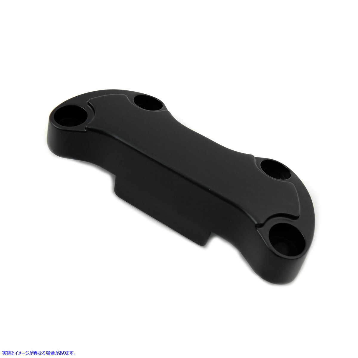 25-0593 ブラック スムース ハンドルバー クランプ カバー (スカート付き) 取寄せ Vツイン Black Smooth Handlebar Clamp Cover