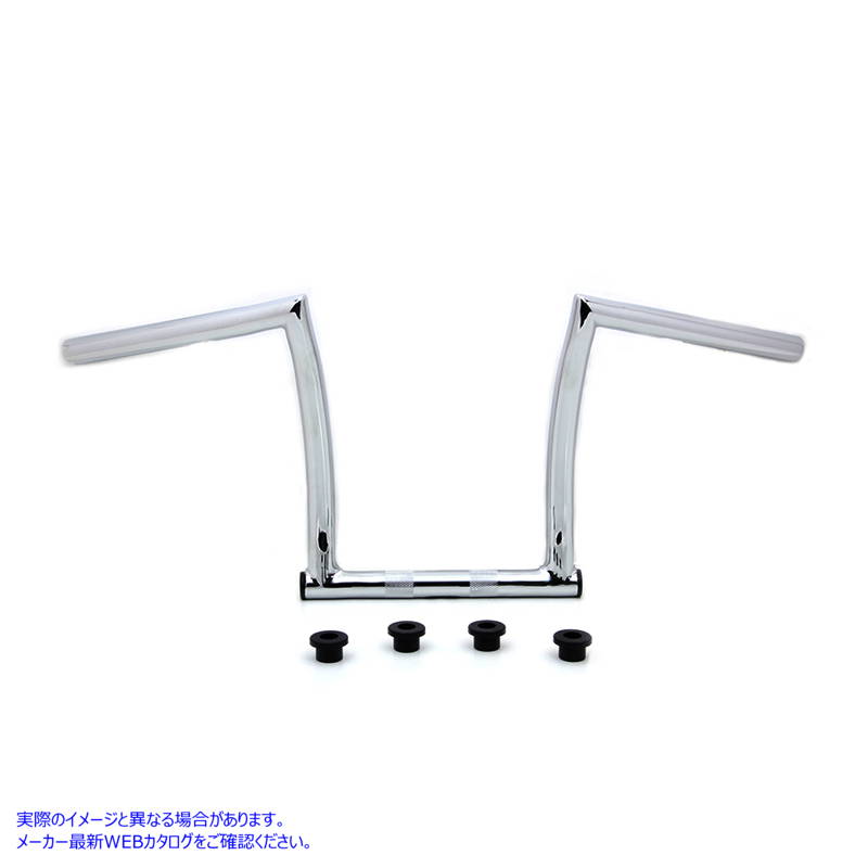 25-0632 インデント付き 11 インチ クロムチゼル Z バー ハンドルバー 取寄せ Vツイン 11 inch Chrome ChiZeled Z-Bar Handlebar