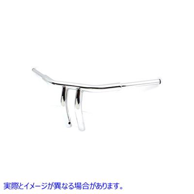 25-0642 インデント付き 10 インチ ファットスター 'T' ハンドルバー 取寄せ Vツイン 10 inch Fatster 'T' Handlebar with Inden
