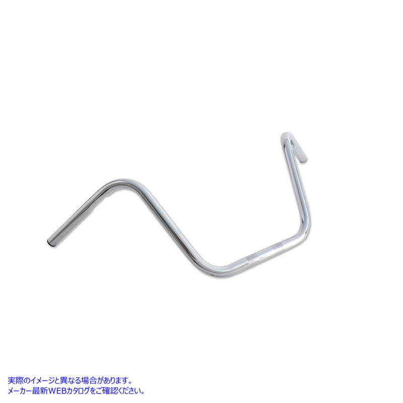 25-0671 12 インチ エイプ ハンガー ハンドルバー (インデント付き) クローム 取寄せ Vツイン 12 inch Ape Hanger Handlebars wi