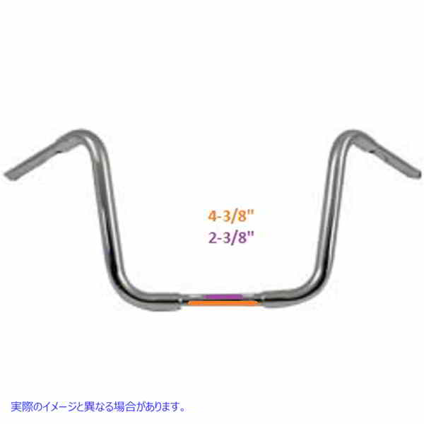 25-0682 12-1/2 インチ バッファロー エイプ ハンガー ハンドルバー インデント クローム 取寄せ Vツイン 12-1/2 inch Buffalo A