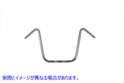 25-0686 16 インチ エイプ ハンガー ハンドルバー インデント クローム 取寄せ Vツイン 16 inch Ape Hanger Handlebar with Inde