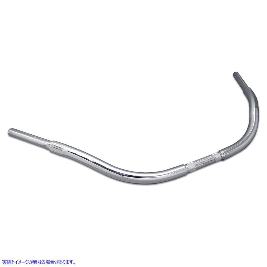 25-0709 1-1/4 インチ ビーチバー ハンドルバー (インデント付き) 取寄せ Vツイン 1-1/4 inch Beach Bar Handlebar with Indents