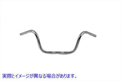 25-0713 8 インチ エイプ ハンガー ハンドルバー インデント クローム 取寄せ Vツイン 8 inch Ape Hanger Handlebar with Indent