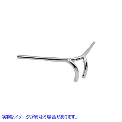 25-0718 インデント付き 7 インチ カーブ ライザーバー ハンドルバー 取寄せ Vツイン 7 inch Curve Riser Bar Handlebar with In
