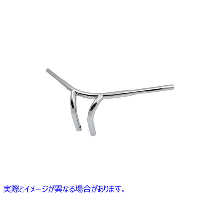 25-0720 8-1/2 インチのカーブしたライザーバーハンドルバー、インデント付き 取寄せ Vツイン 8-1/2 inch Curved Riser Bar Hand