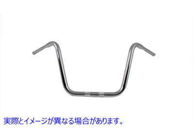 25-0731 14-1/2 インチ Rhino Ape ハンガー ハンドルバー (インデント付き) クローム 取寄せ Vツイン 14-1/2 inch Rhino Ape Han