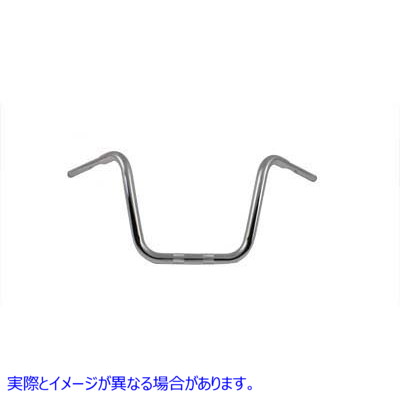 25-0732 15-1/2 インチ Rhino Ape ハンガー ハンドルバー (インデント付き) クローム 取寄せ Vツイン 15-1/2 inch Rhino Ape Han