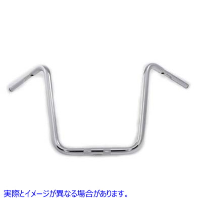 25-0734 18 インチ Rhino Ape ハンガー ハンドルバー インデント クローム 取寄せ Vツイン 18 inch Rhino Ape Hanger Handlebar