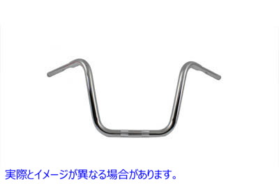 25-0735 12-1/2 インチ Rhino Ape ハンガー ハンドルバー (インデント付き) クローム 取寄せ Vツイン 12-1/2 inch Rhino Ape Han