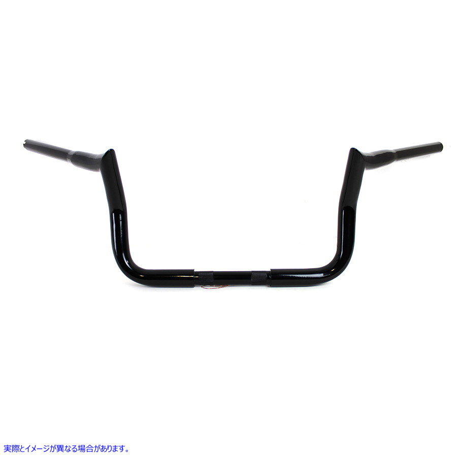 25-0762 10 インチ ハンドルバー インデントなし ブラック 取寄せ Vツイン 10 inch Handlebar without Indents Black (検索用／