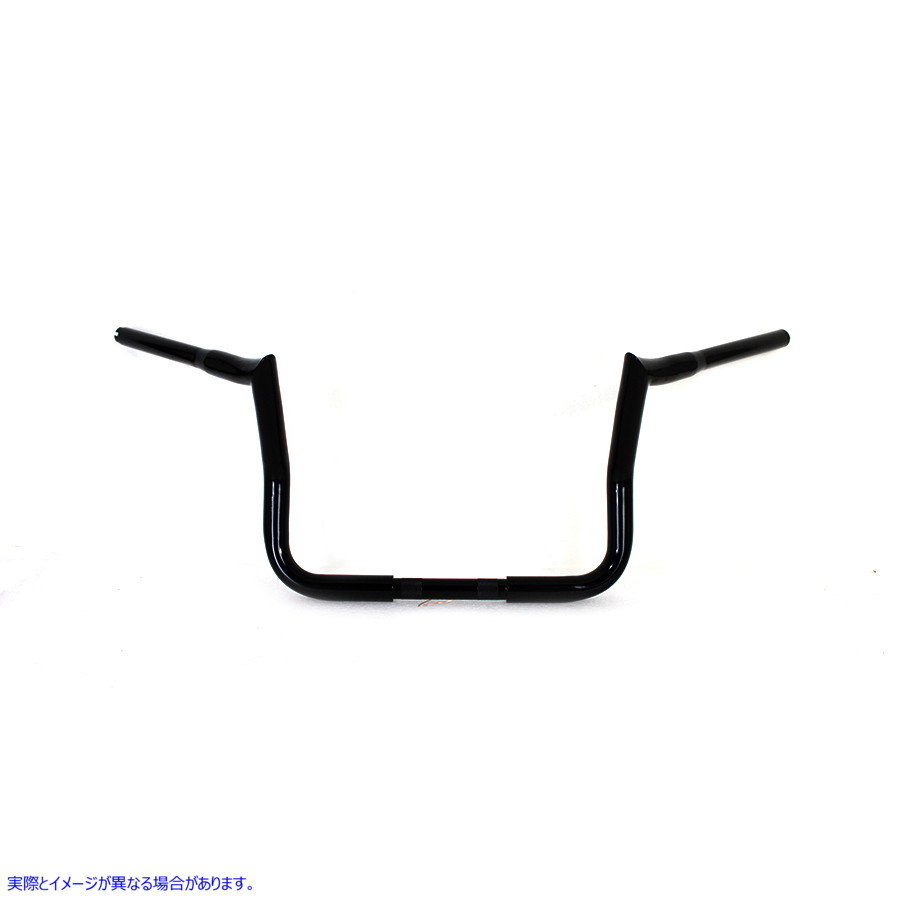25-0766 14 インチ ハンドルバー インデントなし ブラック 取寄せ Vツイン 14 inch Handlebar without Indents Black (検索用／