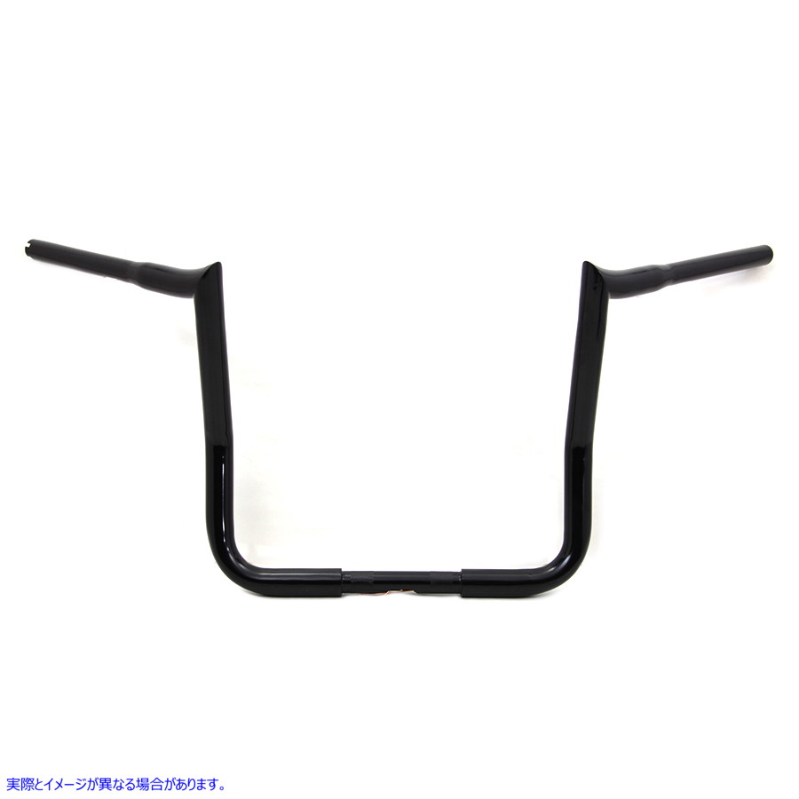 25-0980 15 インチ エイプ ハンドルバー インデントなし ブラック 15 inch Ape Handlebar without Indents Black 取寄せ Vツイン