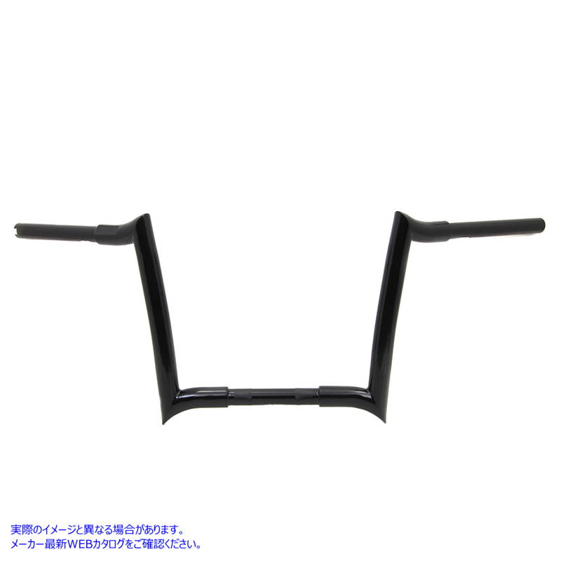 25-0981 12 インチ エイプ ハンドルバー インデントなし ブラック 取寄せ Vツイン 12 inch Ape Handlebar without Indents Black