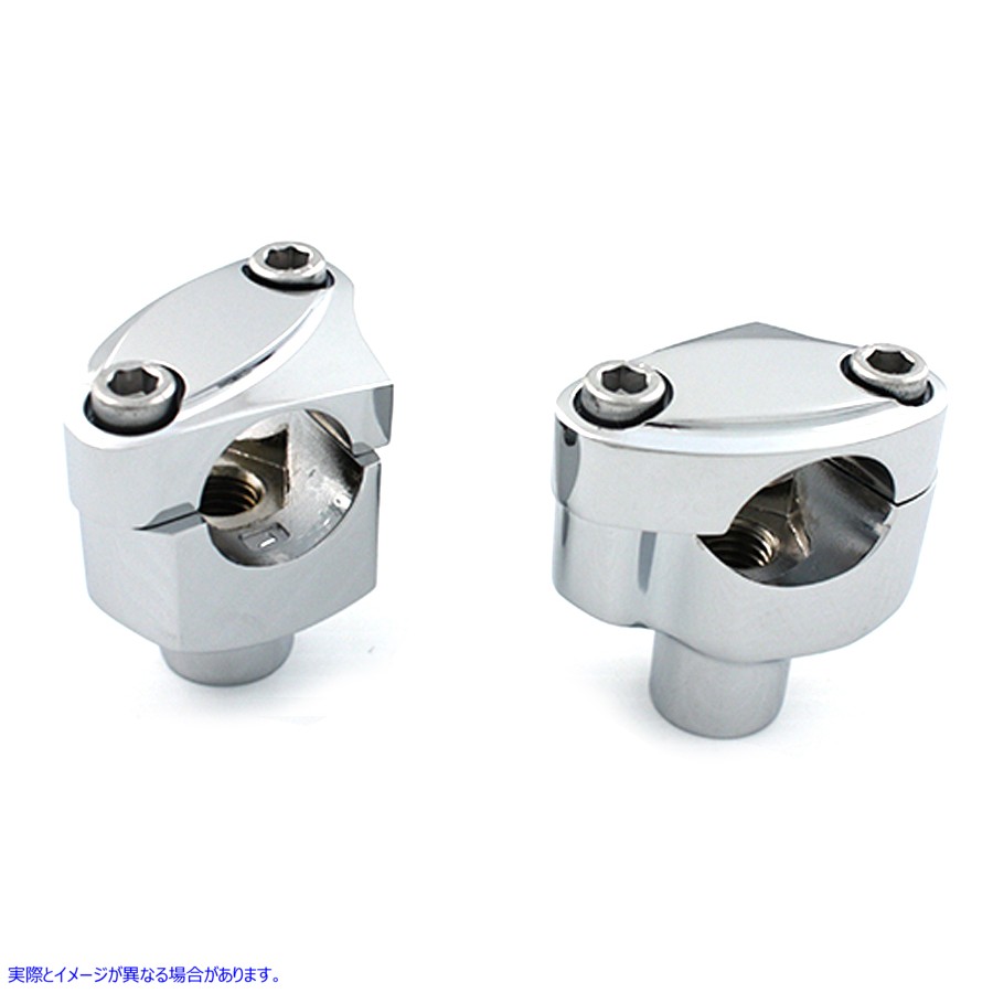 25-0987 1-1/2 インチ ライザー セット クローム 取寄せ Vツイン 1-1/2 inch Riser Set Chrome (検索用／