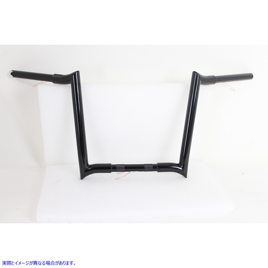 25-1207 インデント付き 14 インチ ブラック Z バー ハンドルバー 取寄せ Vツイン 14 inch Black Z-Bar Handlebar with Indents