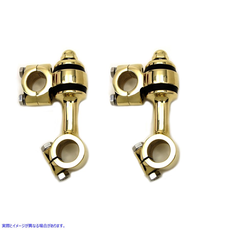 25-1271 ポリッシュ真鍮製フランダースライザーセット 取寄せ Vツイン Polished Brass Flanders Riser Set (検索用／