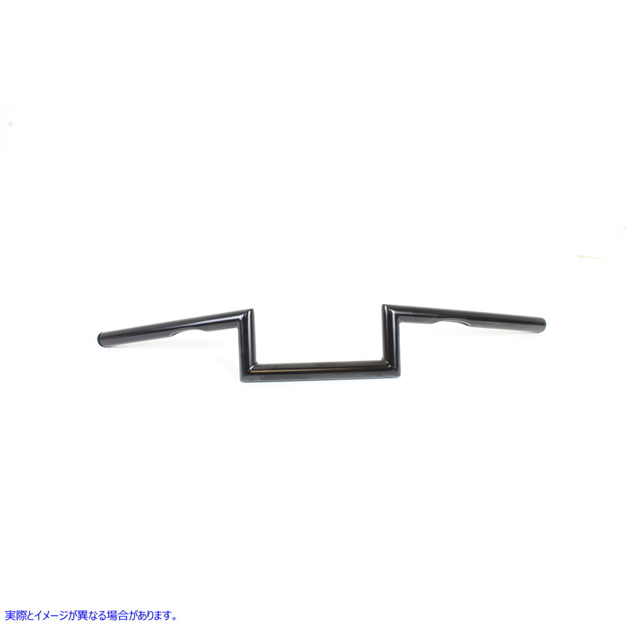 25-1281 4 インチ Z ハンドルバー インデント ブラック 取寄せ Vツイン 4 inch Z Handlebar with Indents Black (検索用／