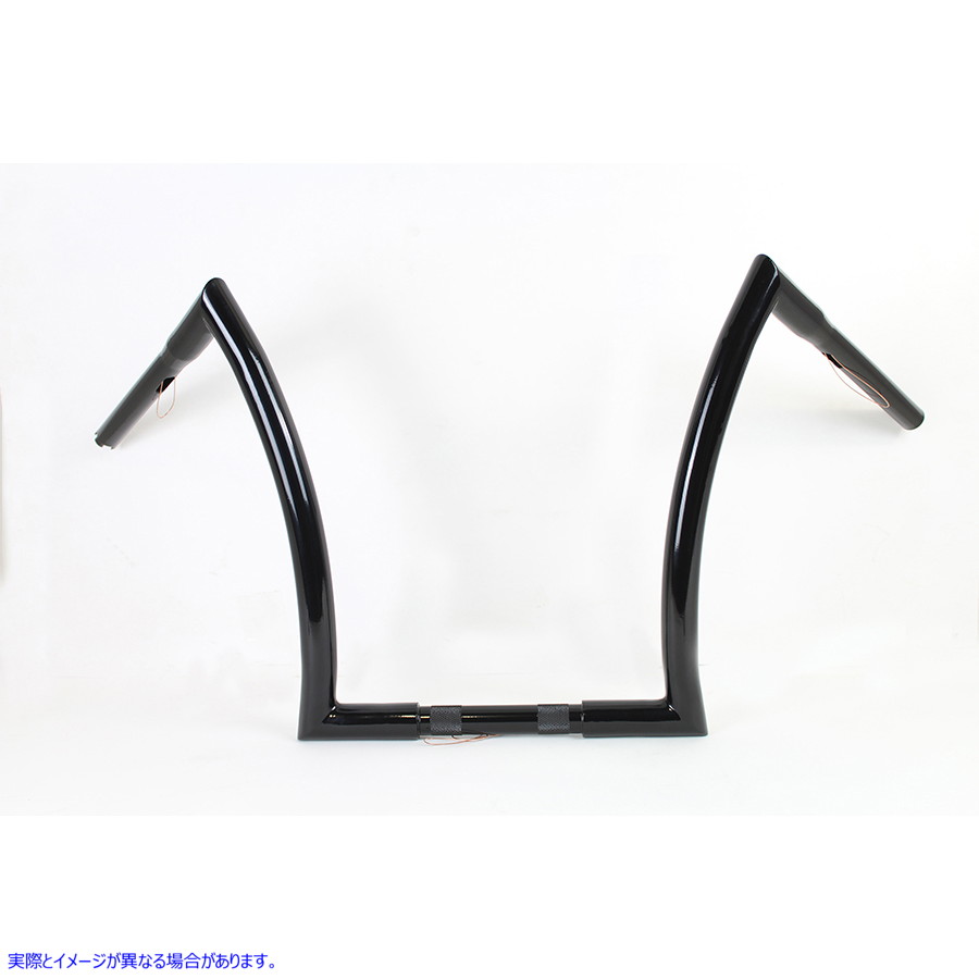 25-1289 16 インチ Z ハンドルバー インデント ブラック 取寄せ Vツイン 16 inch Z Handlebar with Indents Black (検索用／