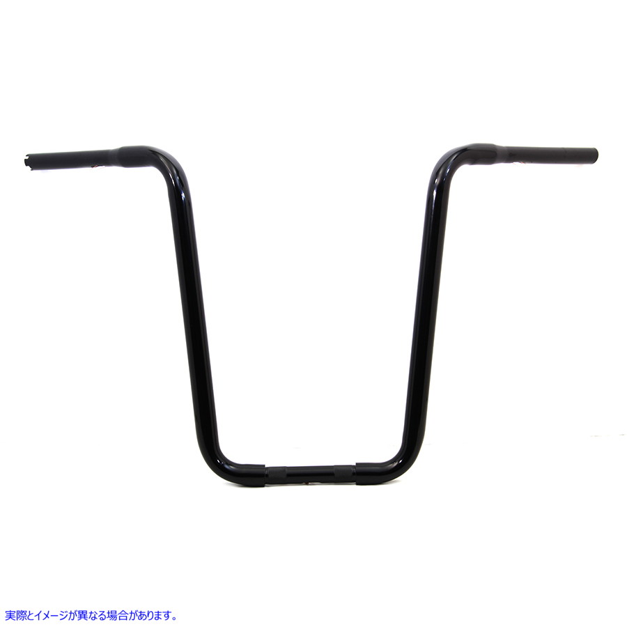 25-1292 ナローボディ エイプハンガー ハンドルバー インデント ブラック 取寄せ Vツイン Narrow Body Ape Hanger Handlebar wit