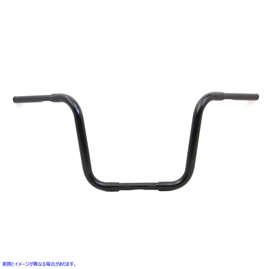 25-1294 12-1/2 インチ バッファロー エイプ ハンガー ハンドルバー インデント付き ブラック 取寄せ Vツイン 12-1/2 inch Buffa
