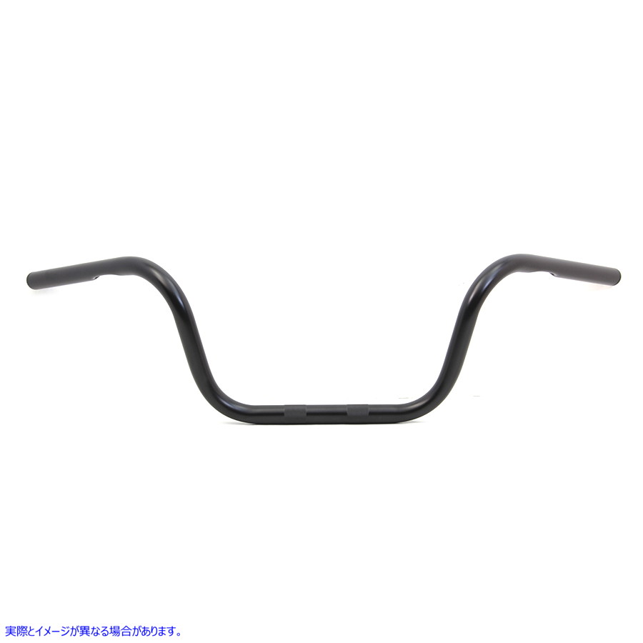 25-1302 8 インチ エイプ ハンガー ハンドルバー インデント ブラック 取寄せ Vツイン 8 inch Ape Hanger Handlebar with Indent