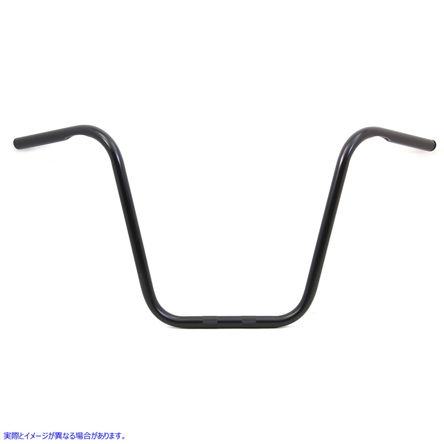 25-1306 16 インチ エイプ ハンガー ハンドルバー インデント グロス ブラック 取寄せ Vツイン 16 inch Ape Hanger Handlebar wi