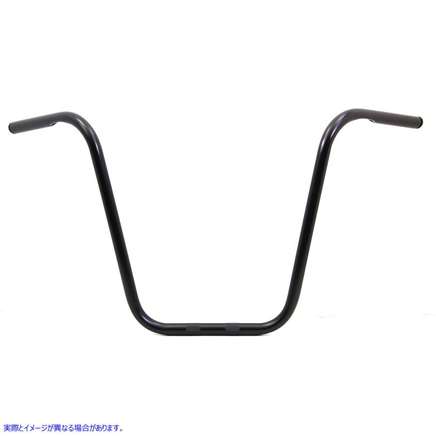 25-1307 18 インチ エイプ ハンガー ハンドルバー インデント ブラック 取寄せ Vツイン 18 inch Ape Hanger Handlebar with Inde