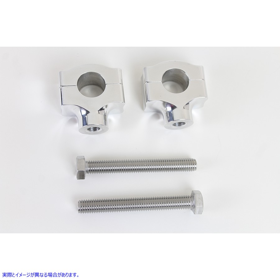 25-1756 1 インチ ハンドルバー ライザー セット ポリッシュ 取寄せ Vツイン 1 inch Handlebar Riser Set Polished (検索用／