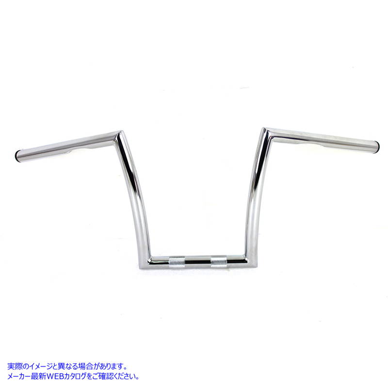 25-1763 【廃番】 10 インチ カーブ Z ハンドルバー クローム 取寄せ Vツイン 10 inch Curve Z Handlebar Chrome (検索用／