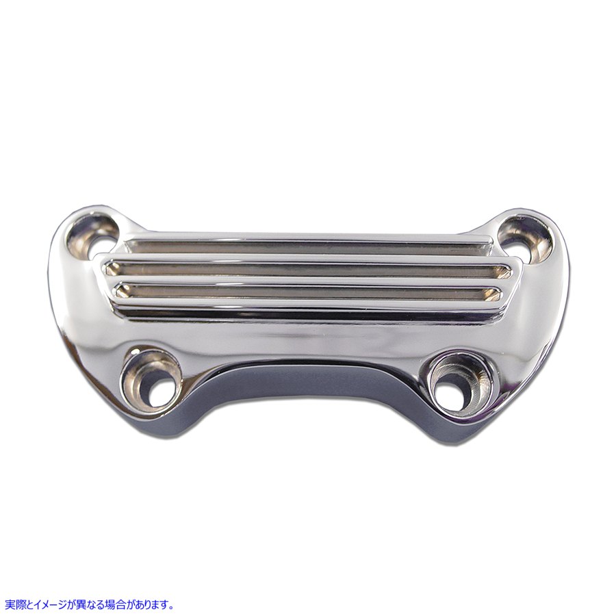 25-2108 フィン付きライザー トップ クランプ クローム 取寄せ Vツイン Finned Riser Top Clamp Chrome (検索用／56119-77A