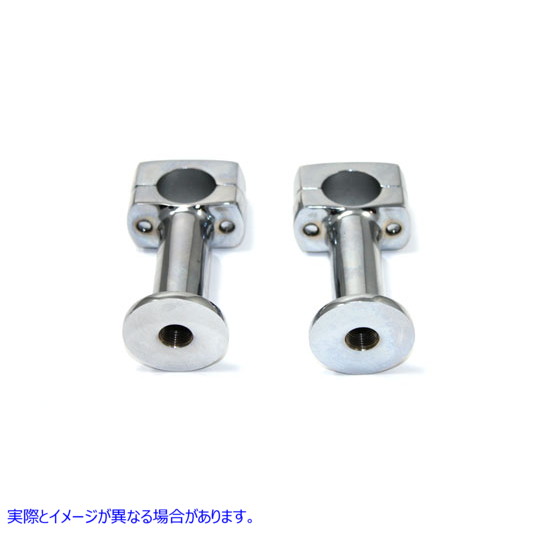 25-2214 3 インチ ポスト ライザー セット クローム 取寄せ Vツイン 3 inch Post Riser Set Chrome (検索用／