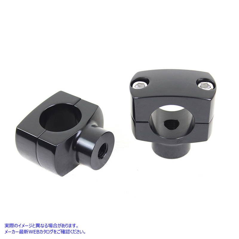 25-2232 1-1/4 インチ ショーティー ライザー セット ブラック 取寄せ Vツイン 1-1/4 inch Shorty Riser Set Black (検索用／