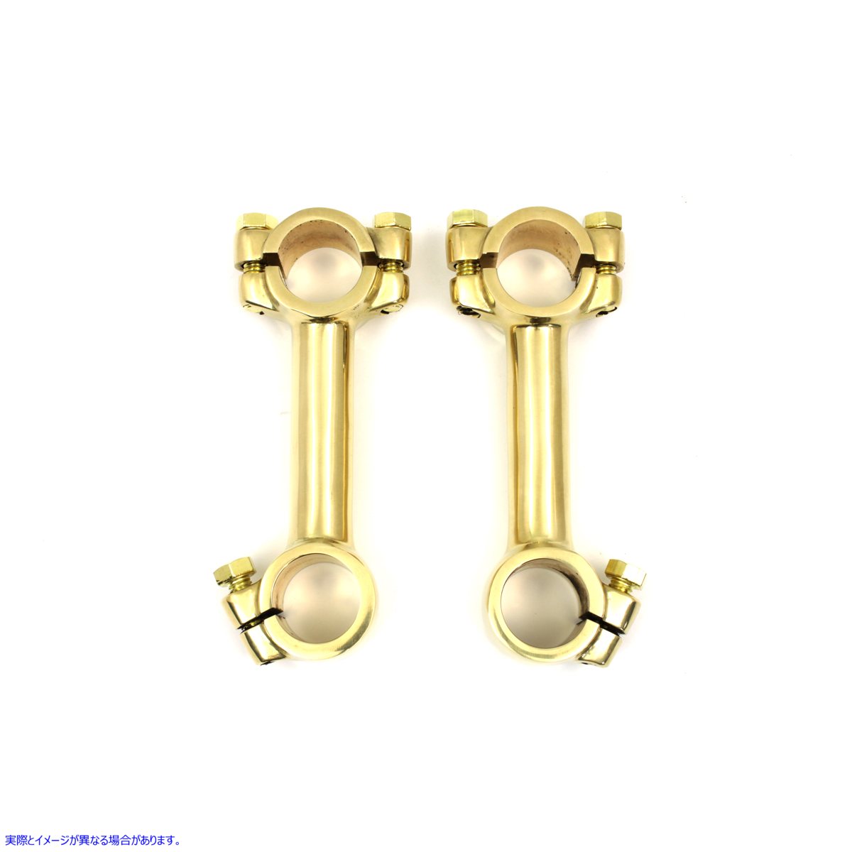25-2253 4 インチ ドッグボーン ライザー セット 真鍮 取寄せ Vツイン 4 inch Dog Bone Riser Set Brass (検索用／