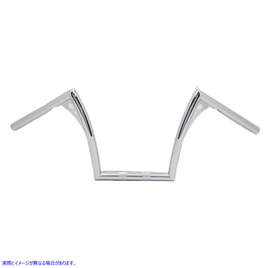 25-3254 インデント付き 12 インチ Z-Bar ハンドルバー 取寄せ Vツイン 12 inch Pirate Z-Bar Handlebar Chrome (検索用／