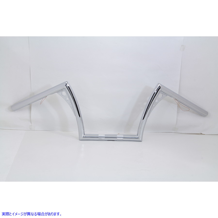 25-3257 配線インデントと穴付き 10 インチ Z-Bar ハンドルバー クローム 取寄せ Vツイン 10 inch Pirate Z-Bar Handlebar Chrom