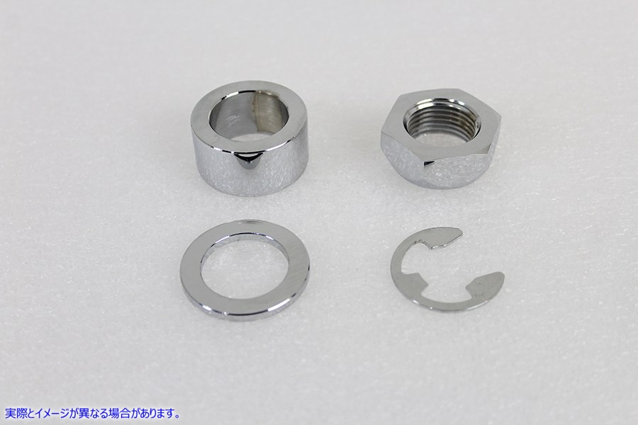 2508-4 リアアクスルスペーサーセット スムーススタイルクローム 取寄せ Vツイン Rear Axle Spacer Set Smooth Style Chrome (検