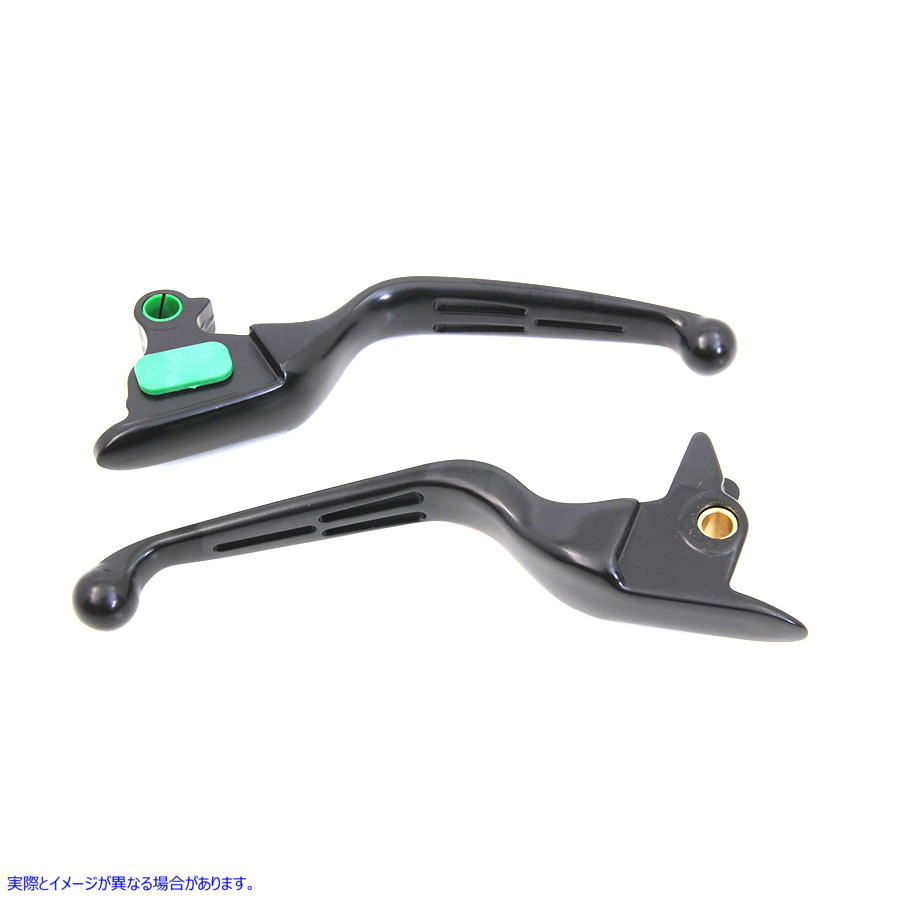 26-0003 マットブラック 3スロットワイドハンドレバーセット 取寄せ Vツイン Matte Black 3-Slot Wide Hand Lever Set (検索用／