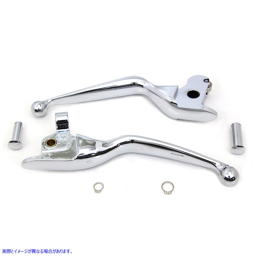 26-0325 クロームワイドハンドレバーセット 取寄せ Vツイン Chrome Wide Hand Lever Set (検索用／