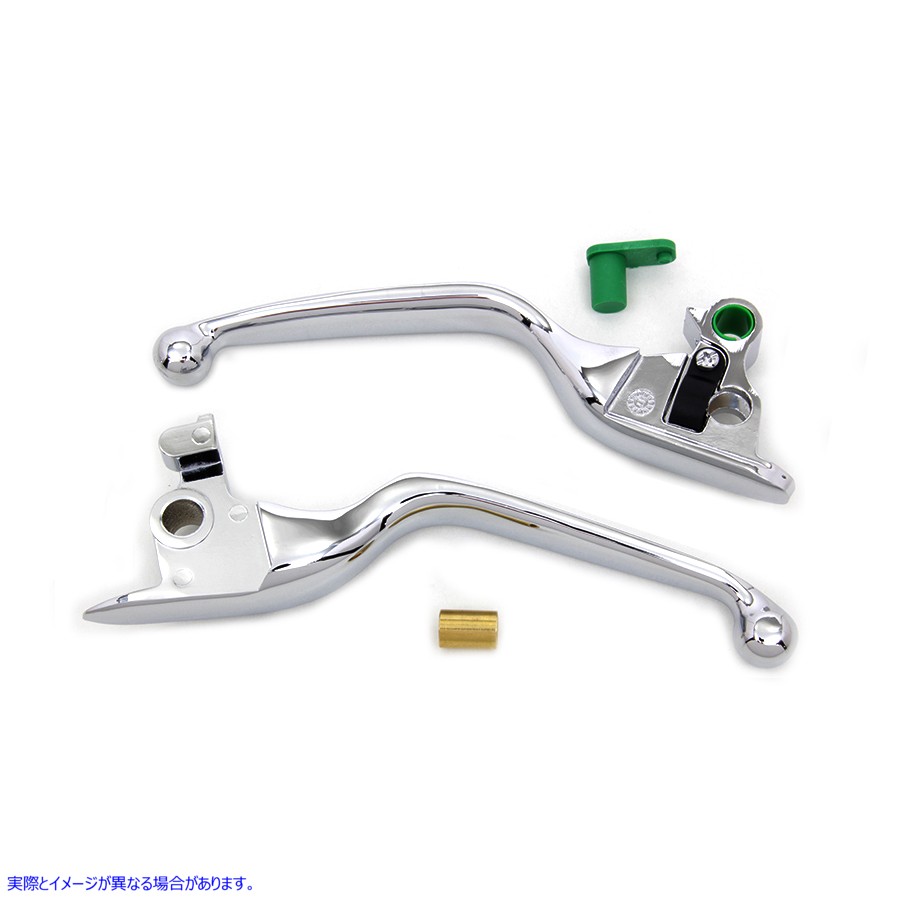 26-0327 ハンドルバー コントロール レバー クローム 取寄せ Vツイン Handlebar Control Levers Chrome (検索用／36700104