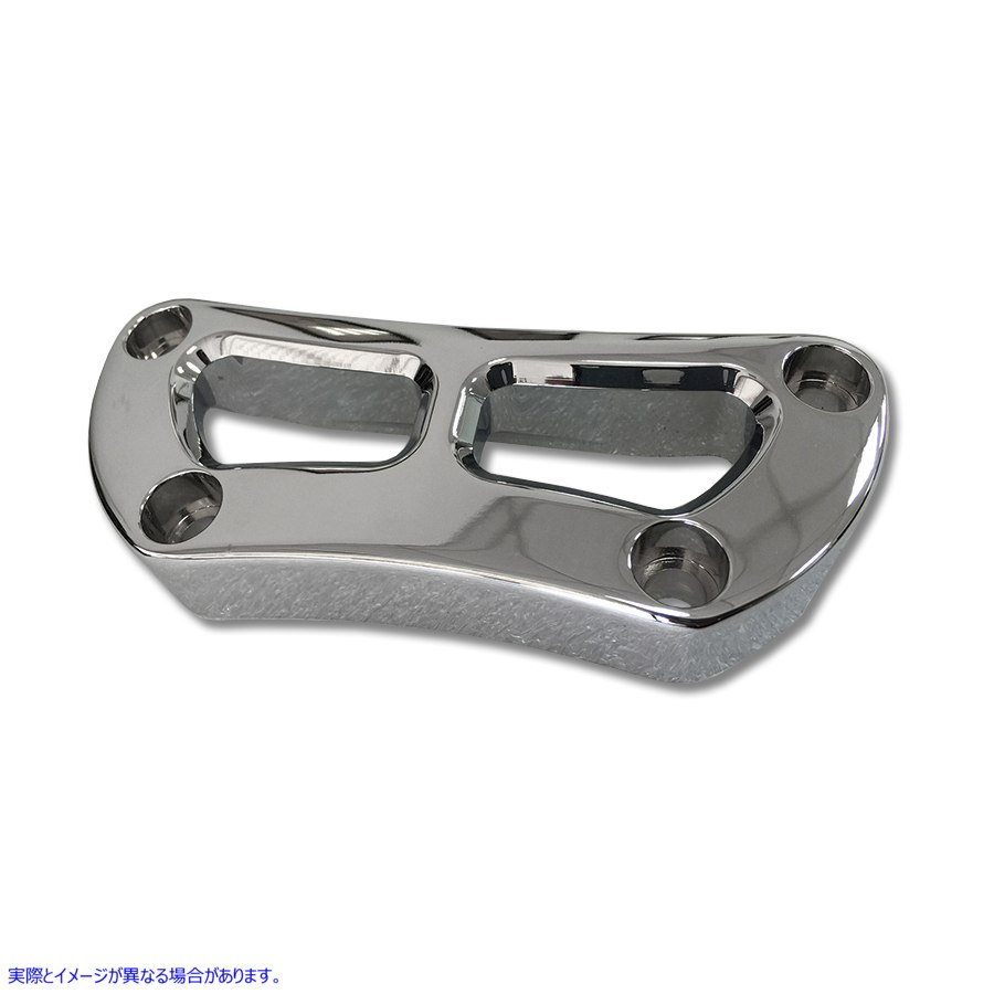 26-0451 カットアウト デザイン ライザー トップ クランプ クローム 取寄せ Vツイン Cutout Design Riser Top Clamp Chrome (検
